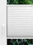 LYSEL HOME Plissee 209A Oliv Krepp Pearl Fensteransicht